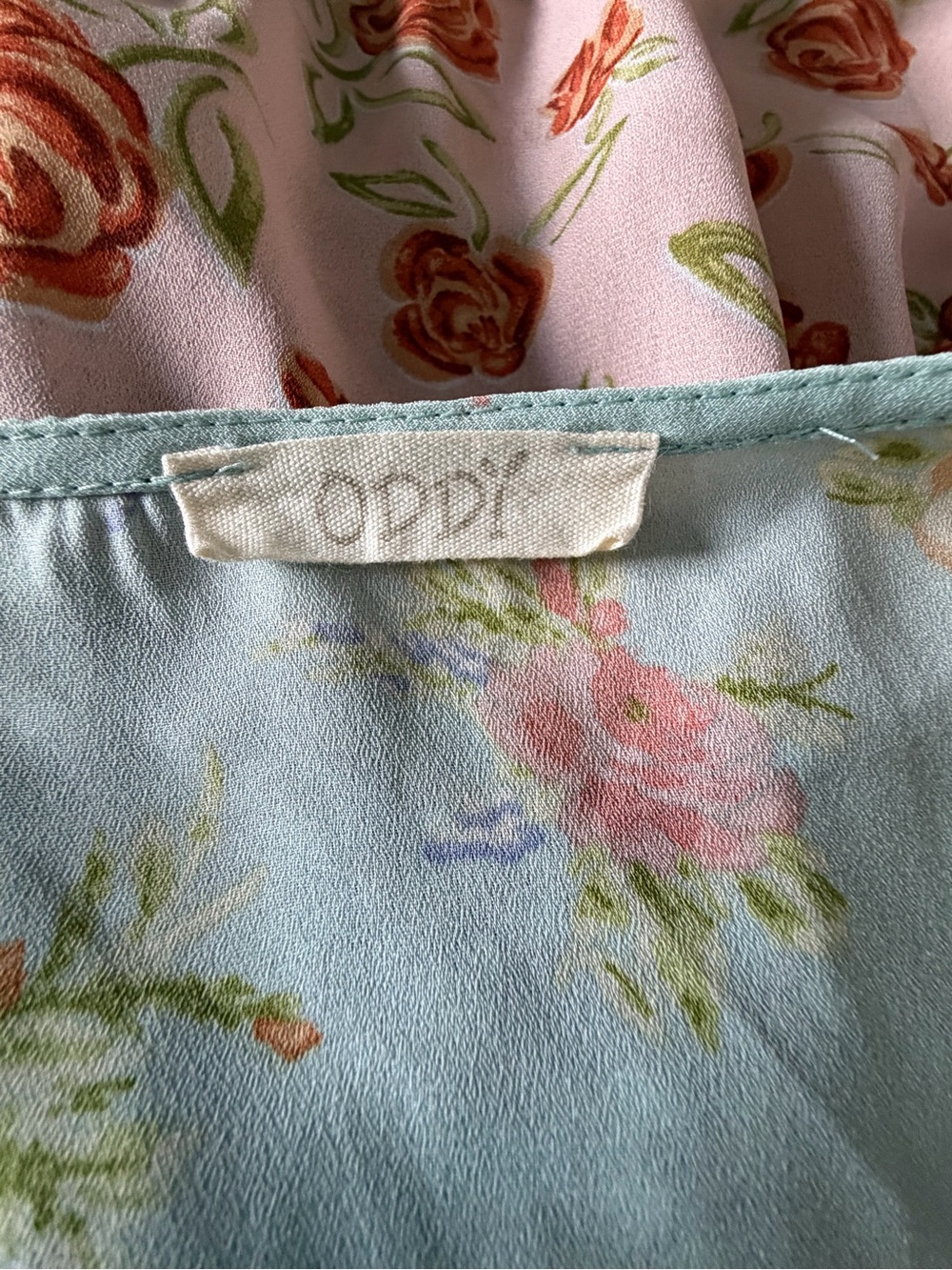 ODDI Mixed Floral Tiered Babydoll Tunic Top 3XL Boho Cottagecore - Picture 4 of 5